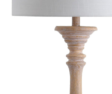 Trisha 61.5" Resin Spindle LED Floor Lamp - JONATHAN Y